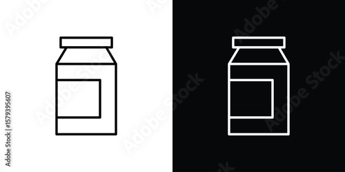Jar icon in outline and solid vector sign for web