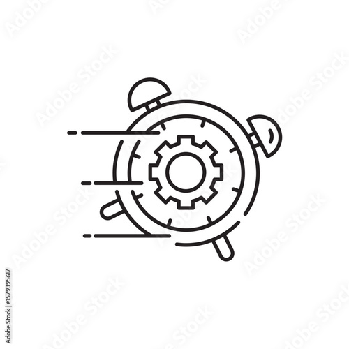 Limited offer icon, Remind, Alarm Clock, Speed Symbol Outline icon Transparent background