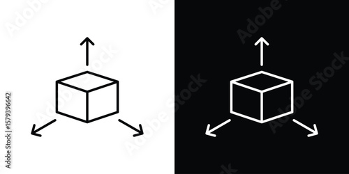 Flexibility icon in outline and solid vector sign for web