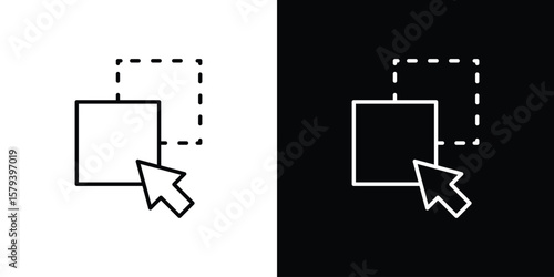 Drag and drop icon in outline and solid vector sign for web