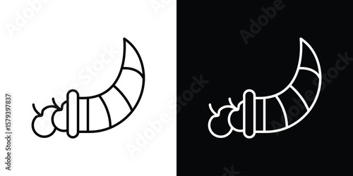 Cornucopia icon in outline and solid vector sign for web