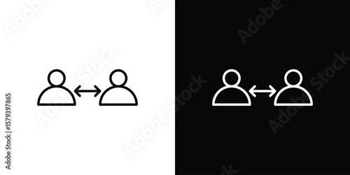 Coordinate icon in outline and solid vector sign for web