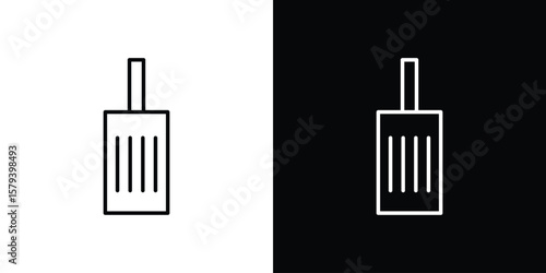 car pedal icon in outline and solid vector sign for web