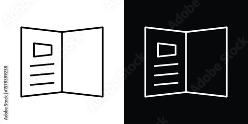 Bankbook icon in outline and solid vector sign for web