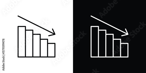 Attrition icon in outline and solid vector sign for web