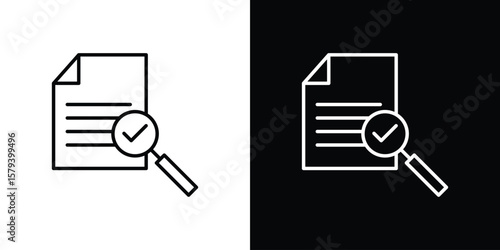 Auditors icon in outline and solid vector sign for web