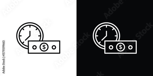 Annuity icon in outline and solid vector sign for web