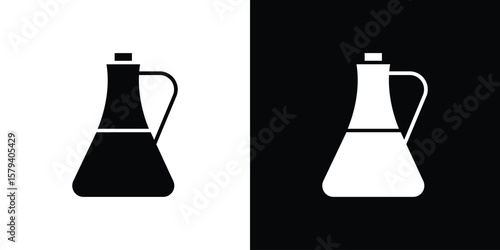 Vinegar icon vector glyph pack. Black silhouette icons.