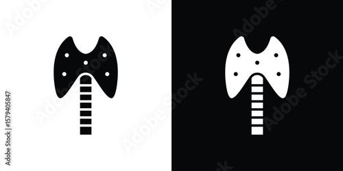 Thyroid icon vector glyph pack. Black silhouette icons.