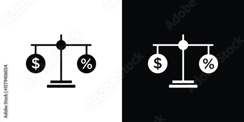 Taxes icon vector glyph pack. Black silhouette icons.