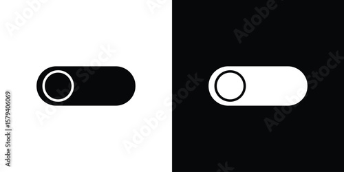 Switch icon vector glyph pack. Black silhouette icons.