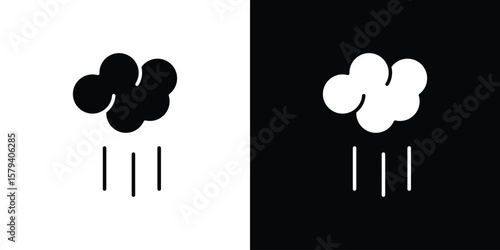 Steam icon vector glyph pack. Black silhouette icons.