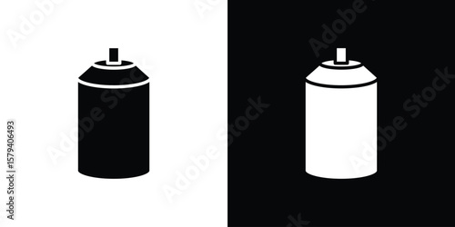 Soda can icon vector glyph pack. Black silhouette icons.