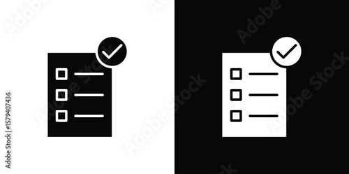 Requirements icon vector glyph pack. Black silhouette icons.