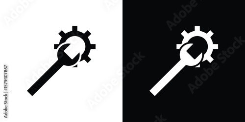 Productivity tools icon vector glyph pack. Black silhouette icons.