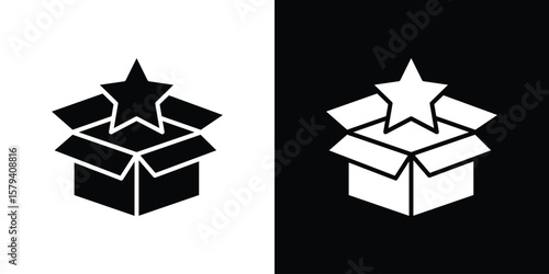 New product icon vector glyph pack. Black silhouette icons.