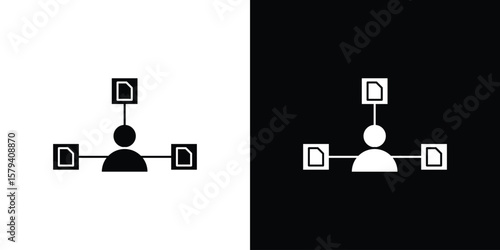 Multitask icon vector glyph pack. Black silhouette icons.