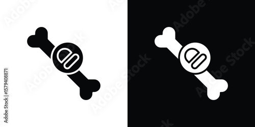 Multiple myeloma icon vector glyph pack. Black silhouette icons.