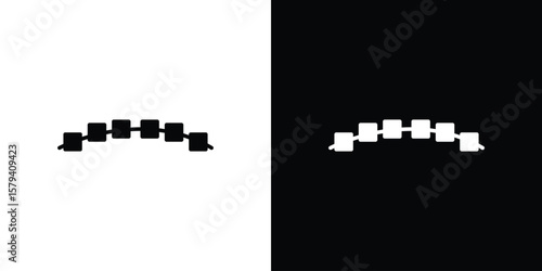 Lingual braces icon vector glyph pack. Black silhouette icons.