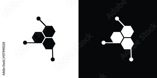 Hormones icon vector glyph pack. Black silhouette icons.