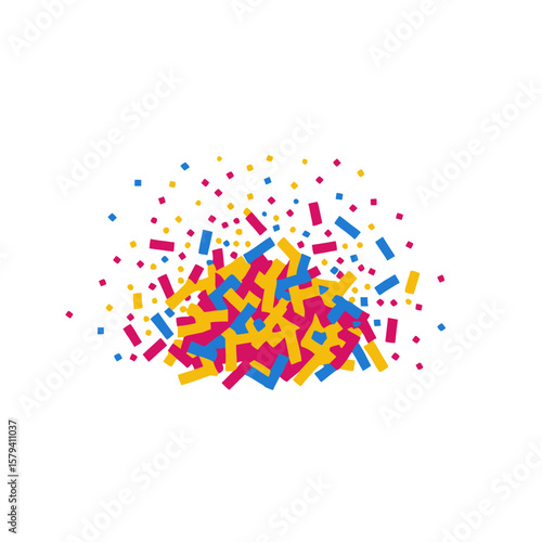 Colorful Confetti Explosion-Celebration Background-Festive Party Decoration-Vibrant Colors of Pink-Blue-Yellow-Joyful Celebration Concept-Perfect for Events and Parties