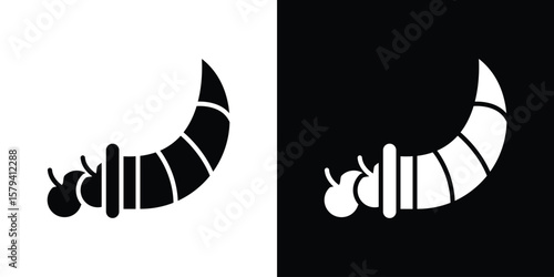 Cornucopia icon vector glyph pack. Black silhouette icons.