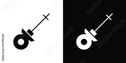 Car dipstick icon vector glyph pack. Black silhouette icons.