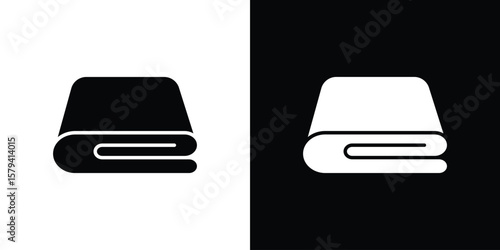 blanket icon vector glyph pack. Black silhouette icons.