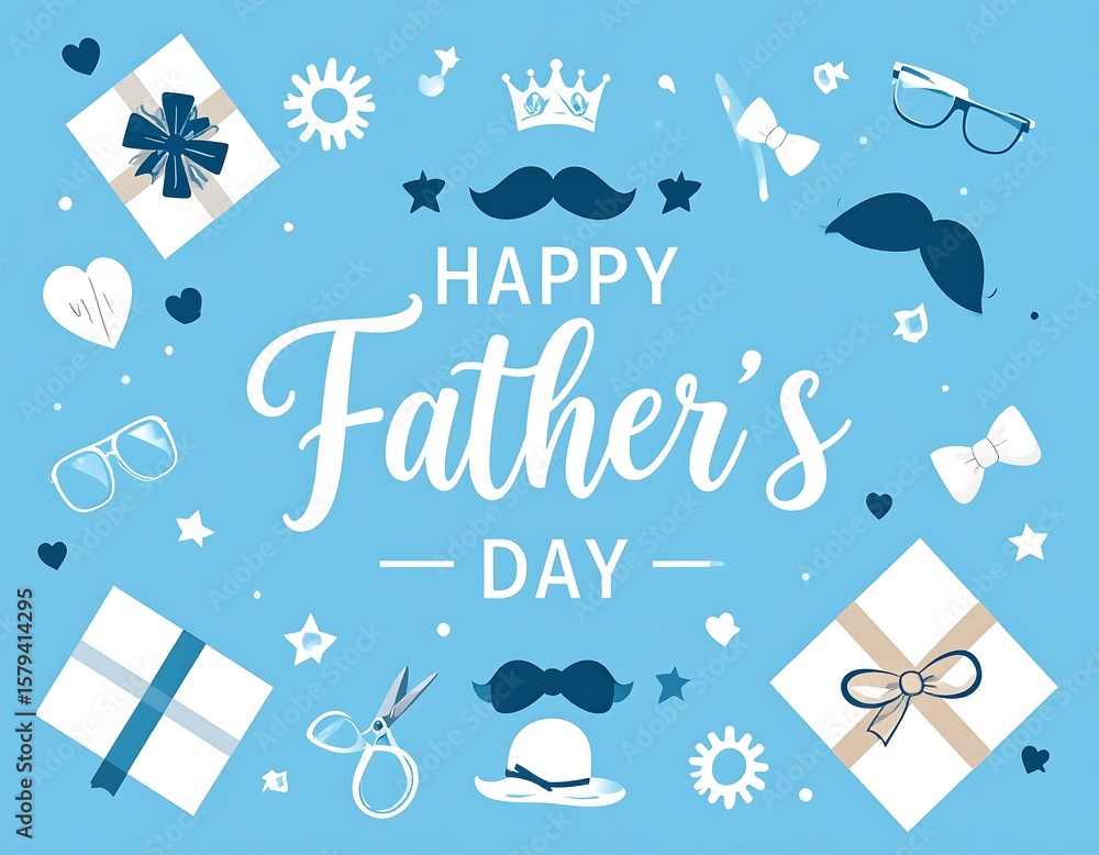 Naklejka premium Father's Day celebration graphic