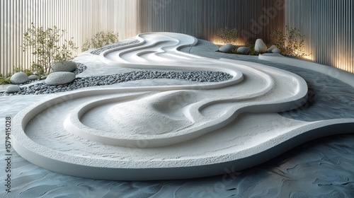Serene Minimalist Zen Garden Design: A Modern Interpretation of Tranquility