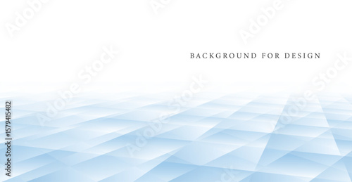 Abstract background with perspective. Digital smooth surface with blue geometric polygon shapes. Modern vector template for technology and business design