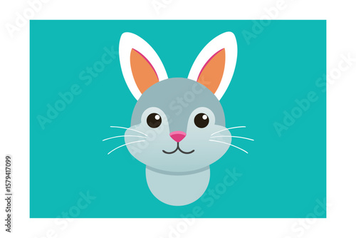 Cat Wearing Bunny Ears Cute Easter Theme