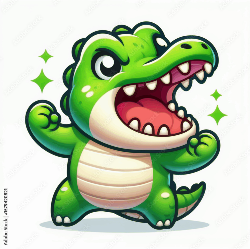 Fototapeta premium cute crocodile cartoon