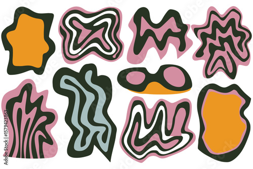 Abstract seamless vector illustration: floral pattern, decorative elements, and dental icons