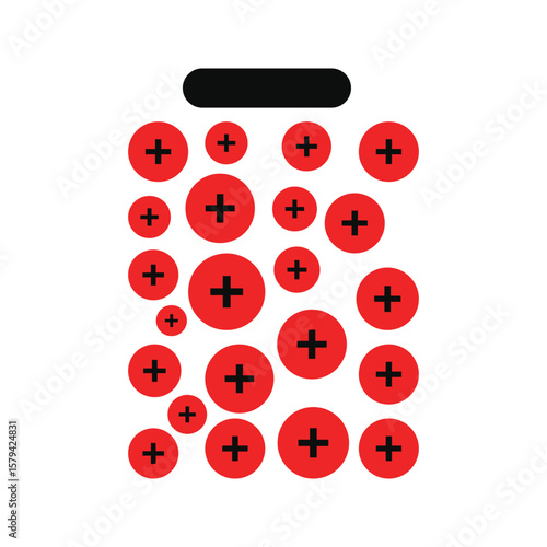 Negatively Charged Battery with Negative ions