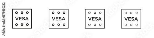 Vesa icons in minimalistic thin line strokes designs