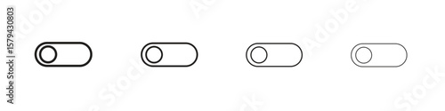 Switch icons in minimalistic thin line strokes designs