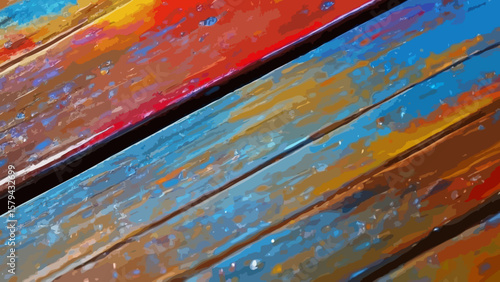 Painted wood surface