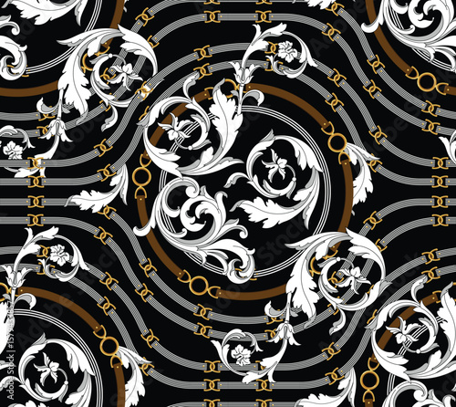 Seamless baroque pattern. Ethic luxury pattern