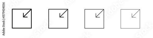 Inside icons in minimalistic thin line strokes designs