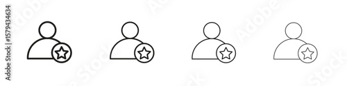 Good human icons in minimalistic thin line strokes designs