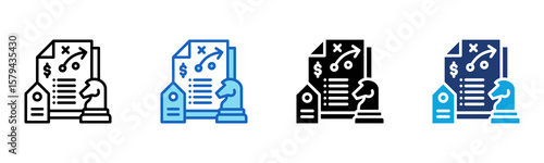 Brand Strategy icon Multi Style Vector Illustration