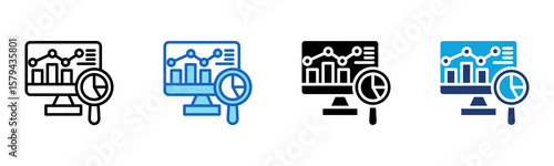 Statistical Analysis icon Multi Style Vector Illustration