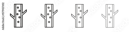 Blood vessel icons in minimalistic thin line strokes designs