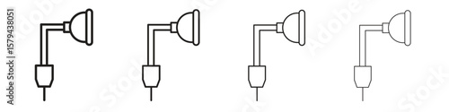 Anesthesia icons in minimalistic thin line strokes designs