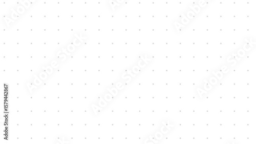 Minimalist white digital grid with small gray dots arranged evenly across the screen