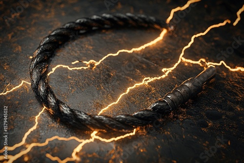 steel whip crackling with lightning