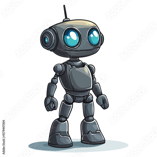 A simple robot illustration, depicting a classic design.