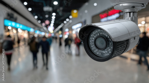 Wallpaper Mural Close-Up of Security Camera in Modern Shopping Mall Ensures Safety and Surveillance Torontodigital.ca