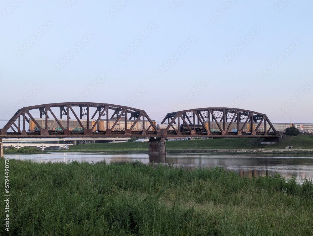 Naklejka premium bridge over river